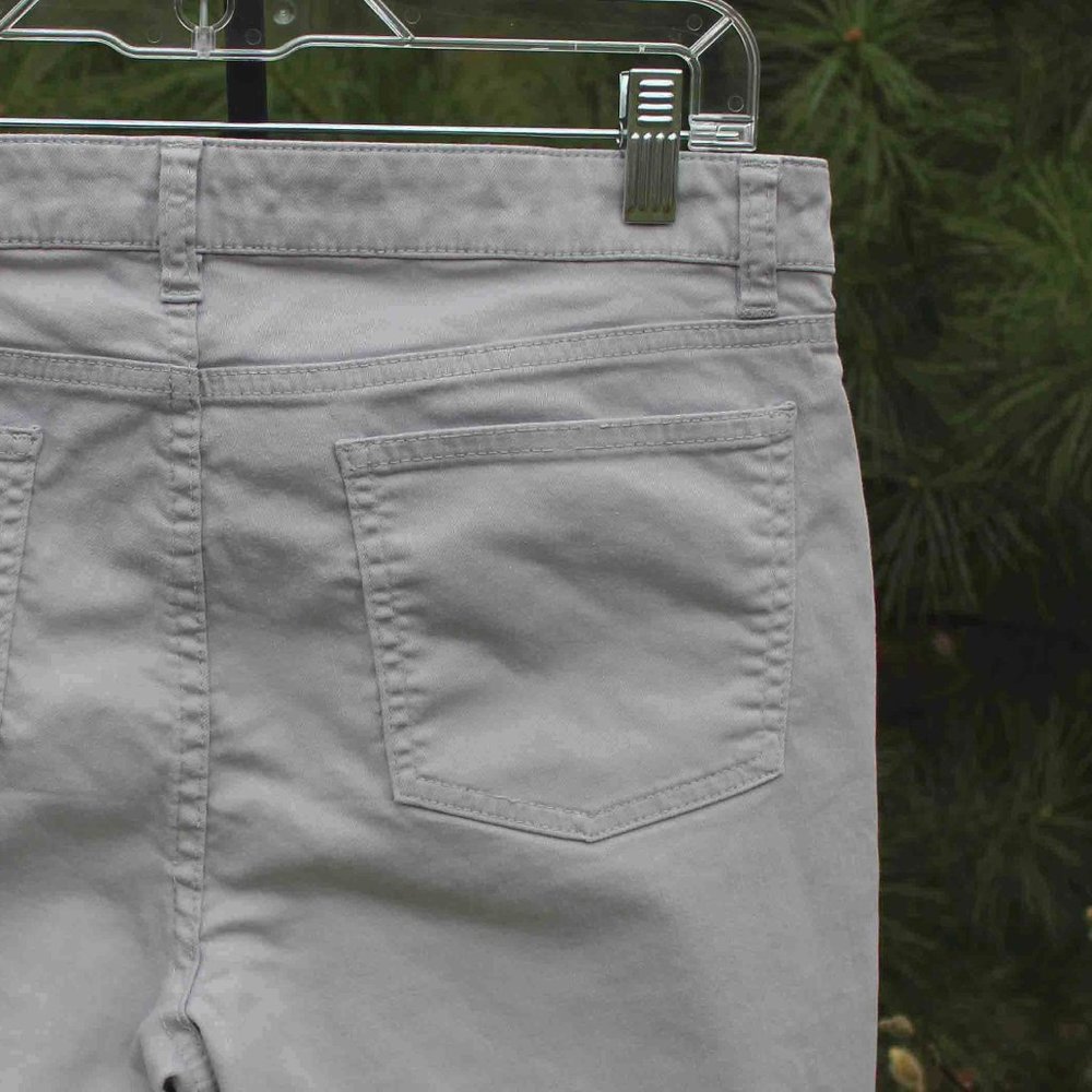 Eileen Fisher Midrise Organic Cotton Grey Skinny Jeans - Picture 3 of 4